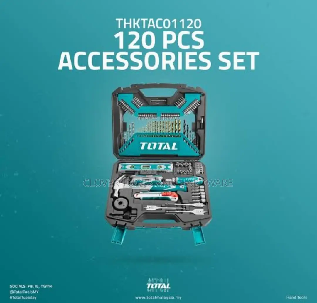 Total Tools and Tool Accessories Set (120 Pcs)THKTAC01120