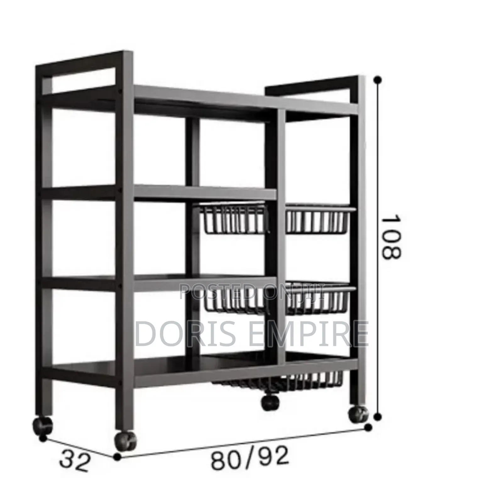 Versatile Metal Storage Cabinet With 3 Basket