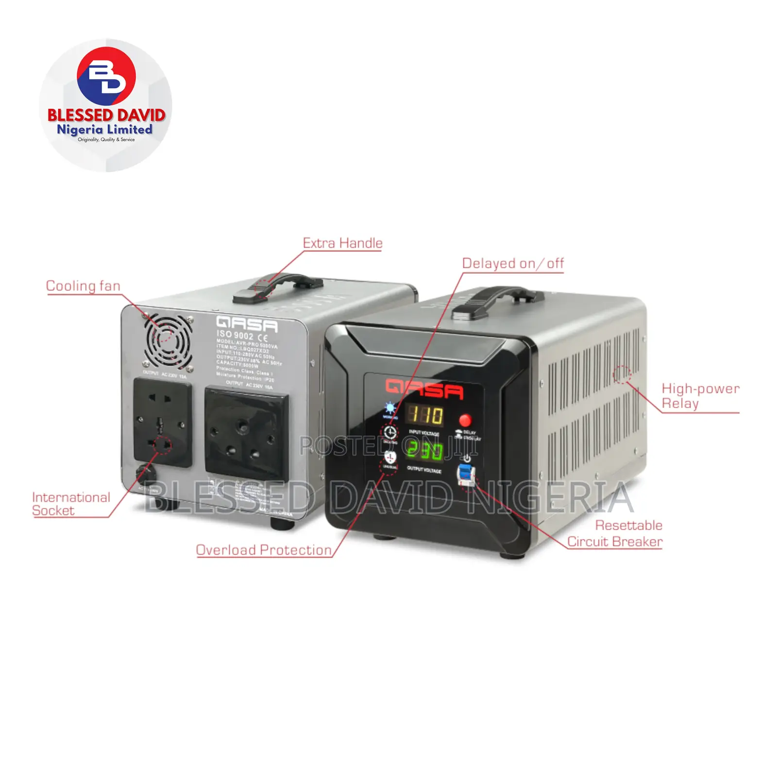 Qasa Avr-pro 5000va Digital Stabilizer
