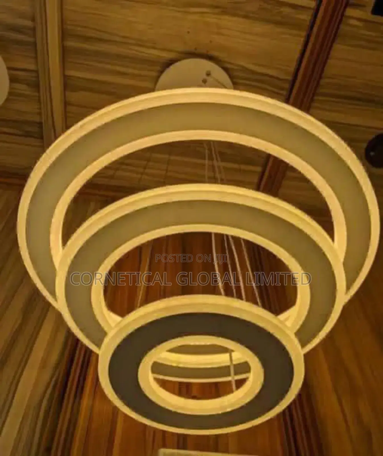 Quality Modern Three Drop Led Ring Chandelier Pendant Light