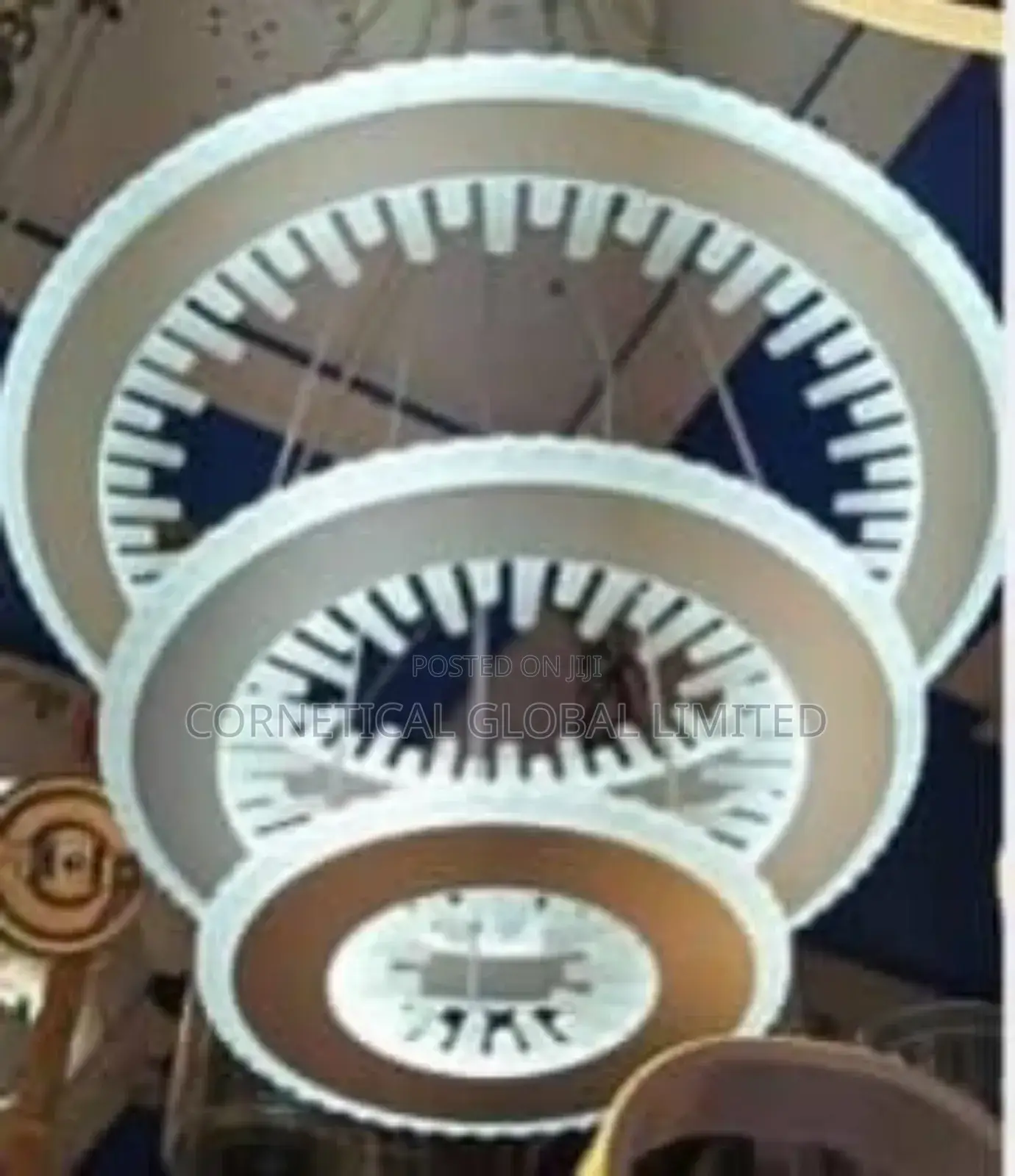 Quality Modern Luxury Three Drop Ring Pendant Light