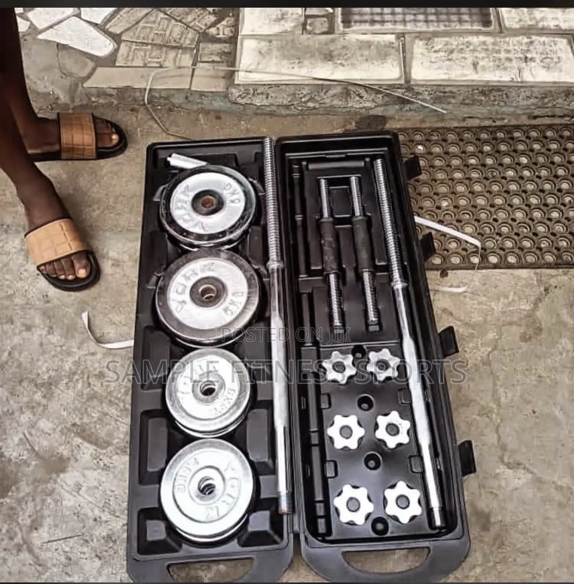 50kg Chrome Dumbbells and Barbell Set