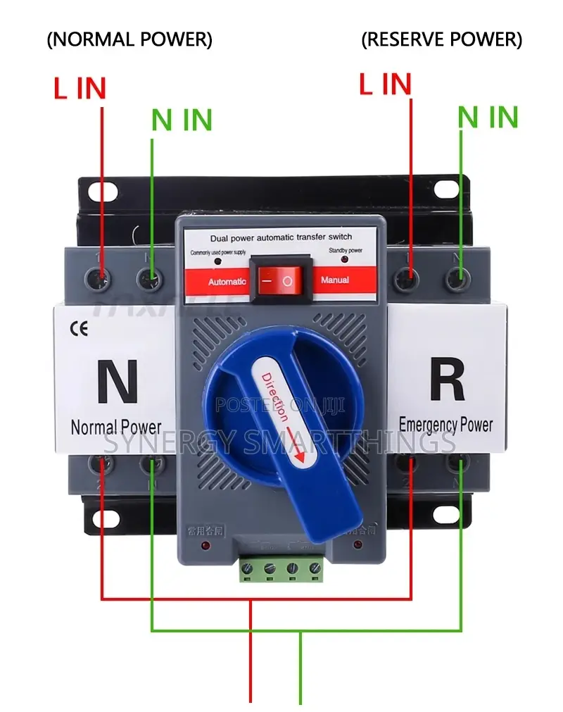 Dual Power Changeover Switch 2p 63a 400v Automatic Generator