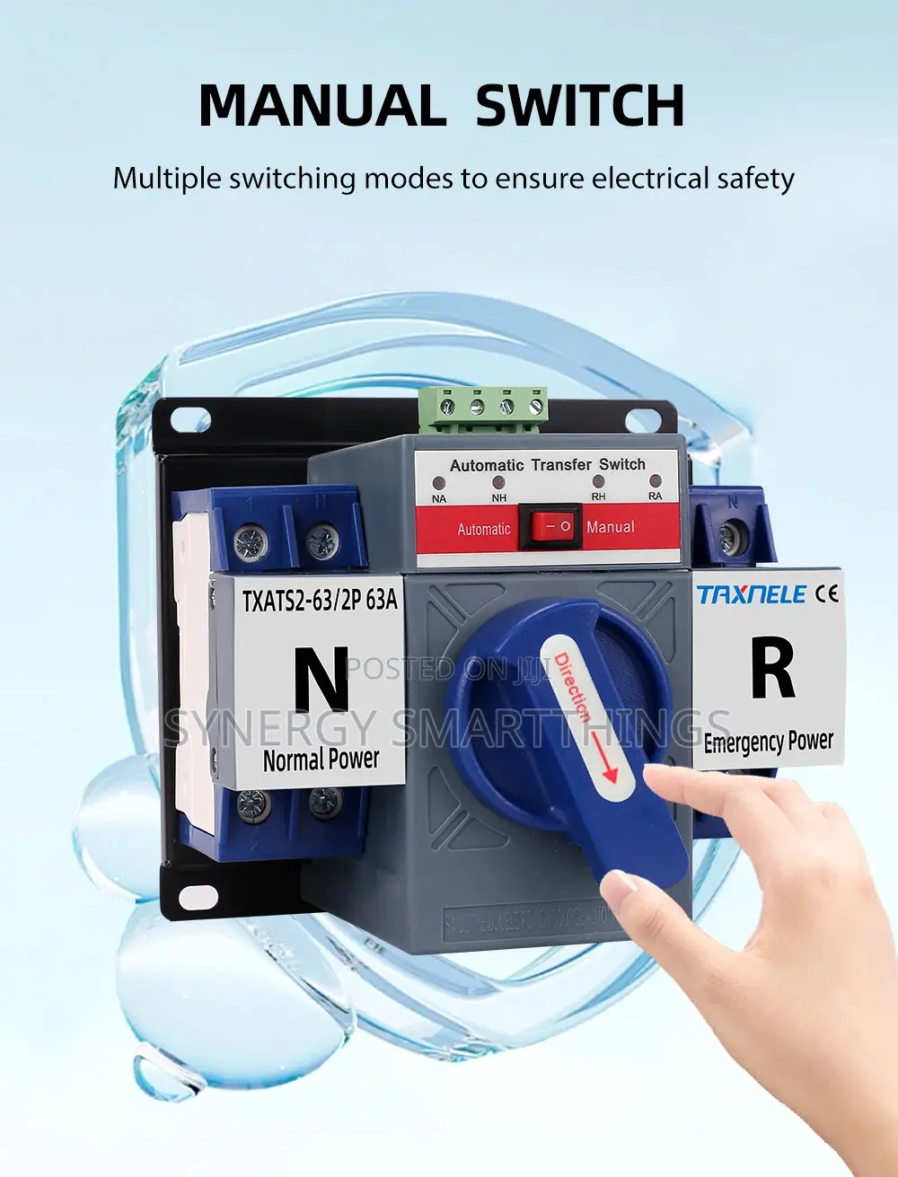 Dual Power Changeover Switch 2p 63a 400v Automatic Generator
