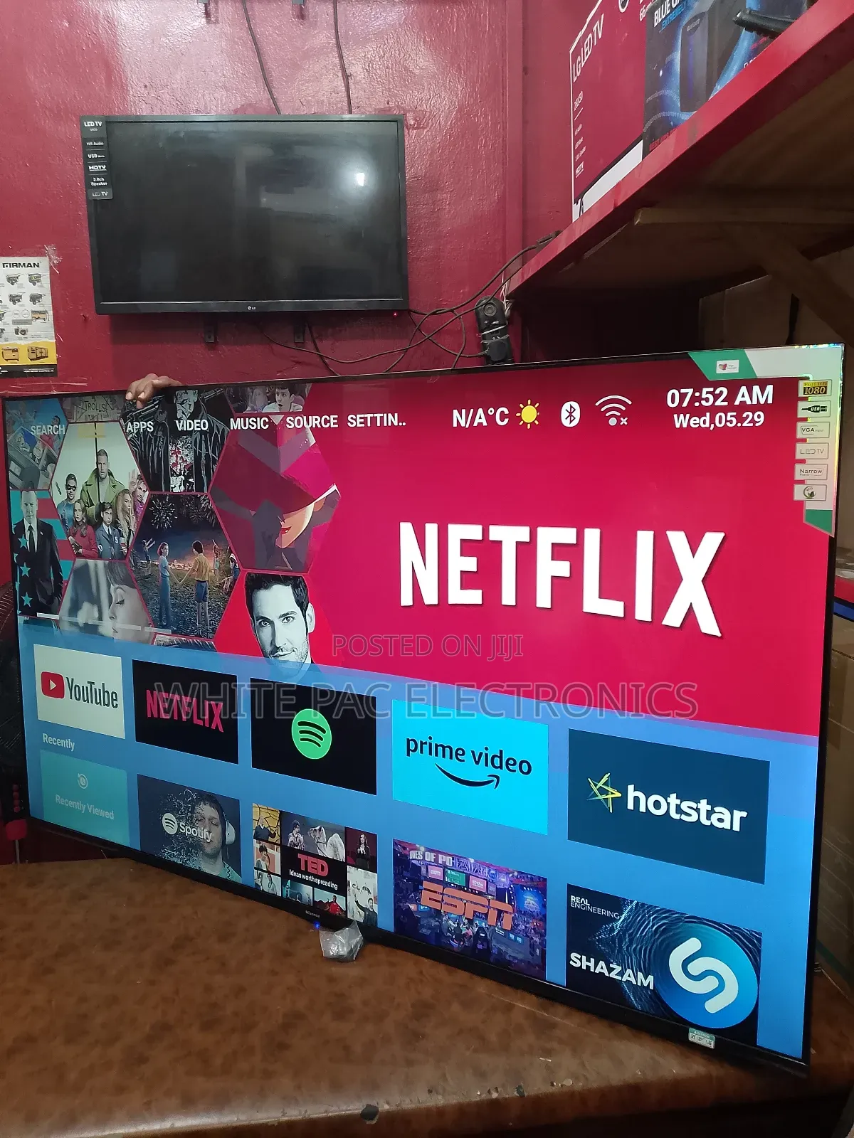 2026 New Hisense 65"Inch Smart Flameless Tv Youtube Netflix