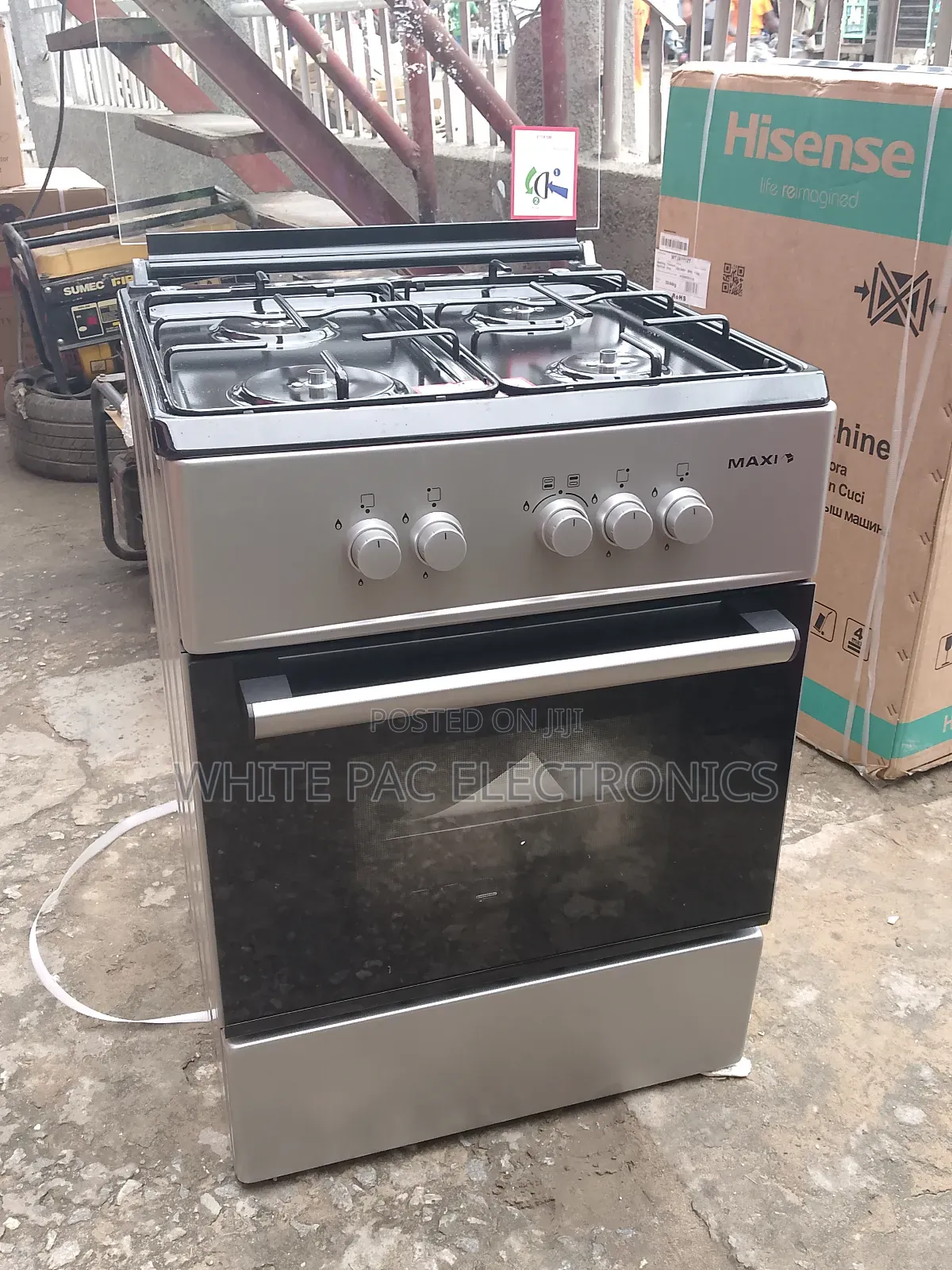Maxi Standing Cooker Automatic 4 Gas With Oven Grill > 1 Yrs