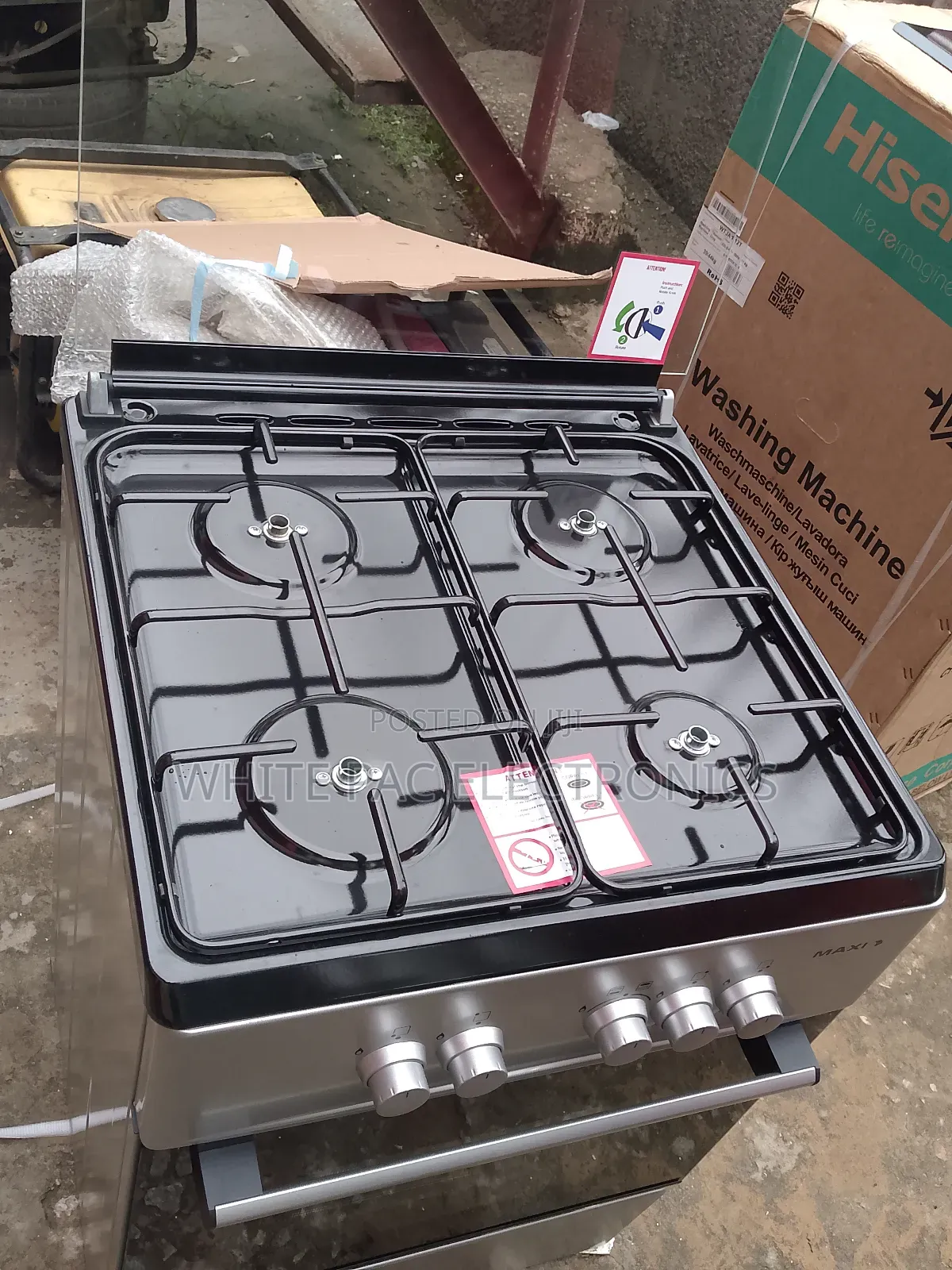 Maxi Standing Cooker Automatic 4 Gas With Oven Grill > 1 Yrs