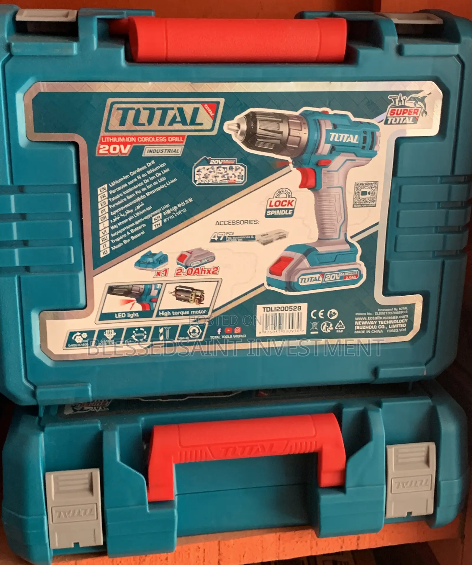 Total 20v Battery Drill