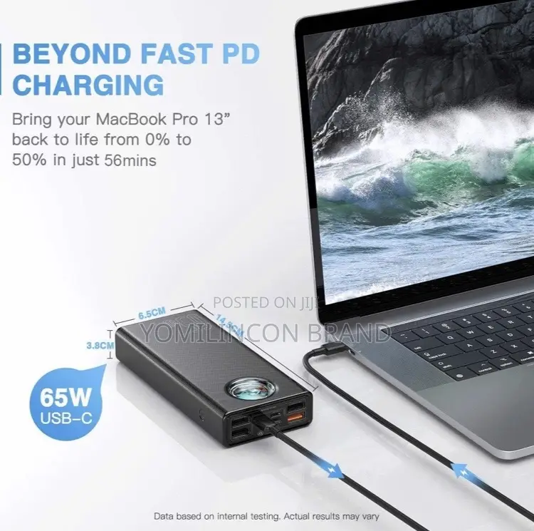 Baseus Portable Charger, 30,000mah Power Bank 65W Battery