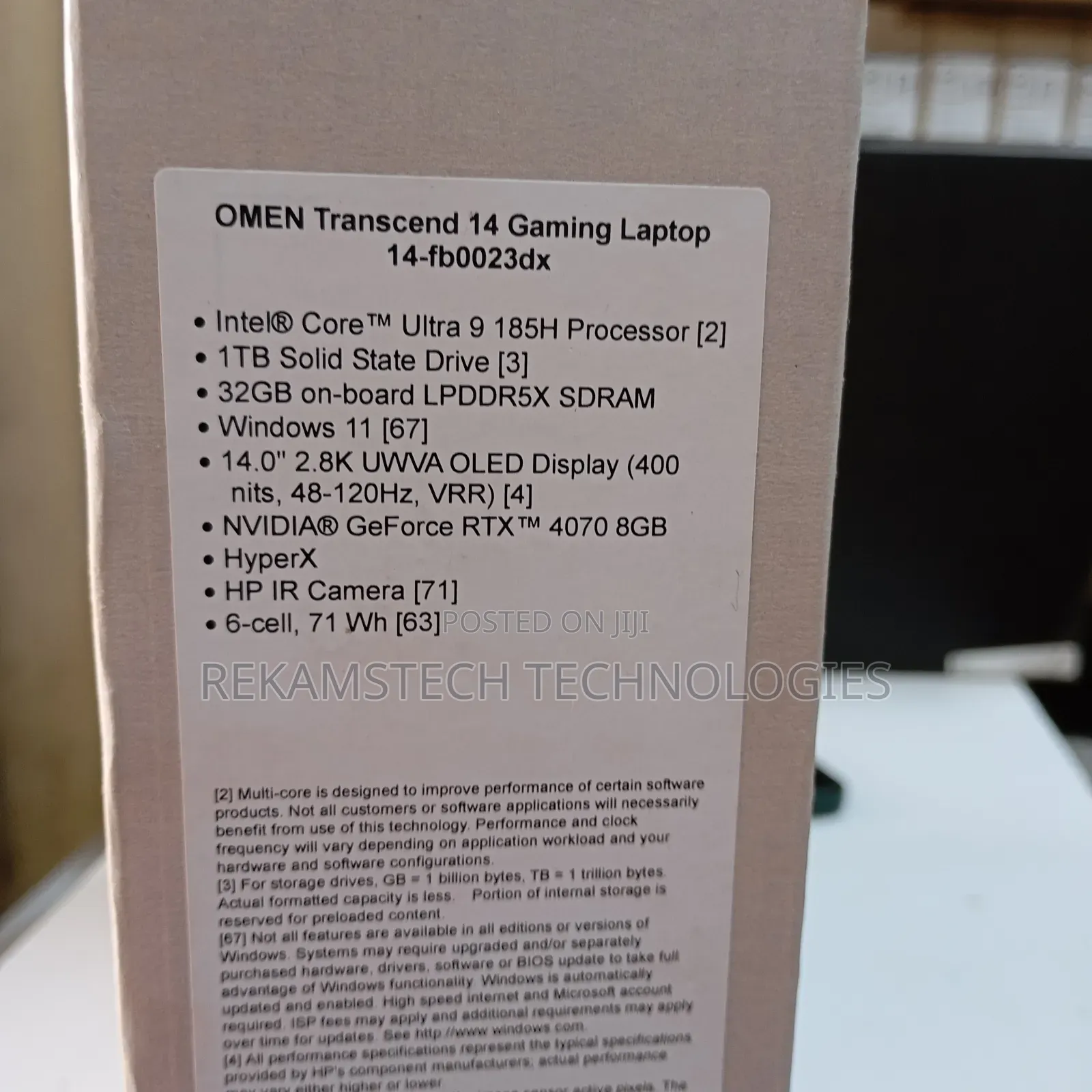 New Laptop HP Omen X 32GB Intel Core Ultra 9 SSD 1T