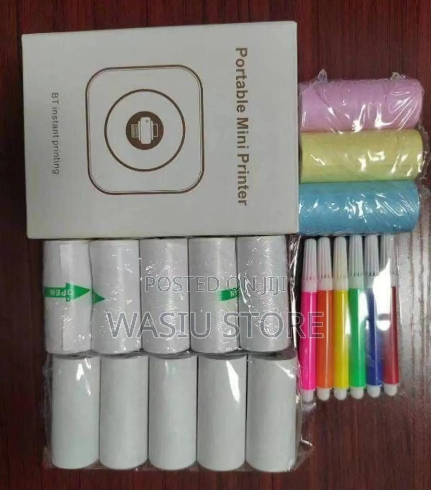 Bluetooth Portable Printer With 13 Rolls Thermal Paper