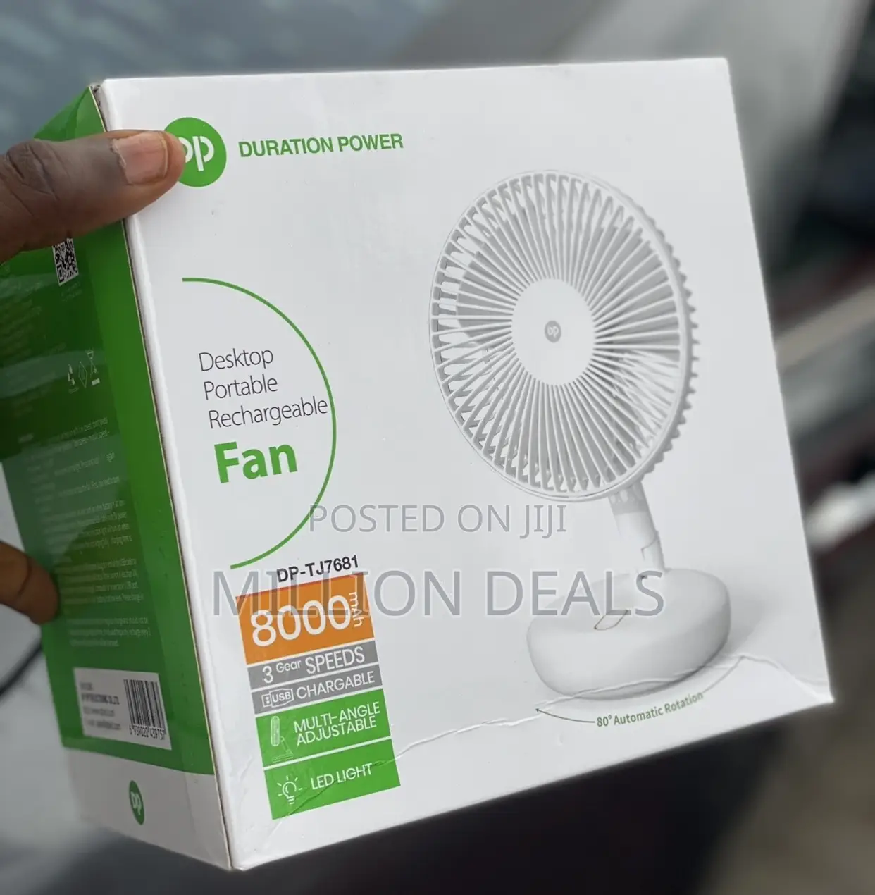 Stylish Portable Desktop Rechargeable Fan