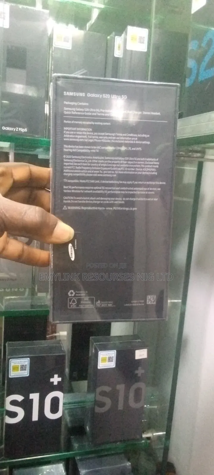 New Samsung Galaxy S20 Ultra 256 GB Black