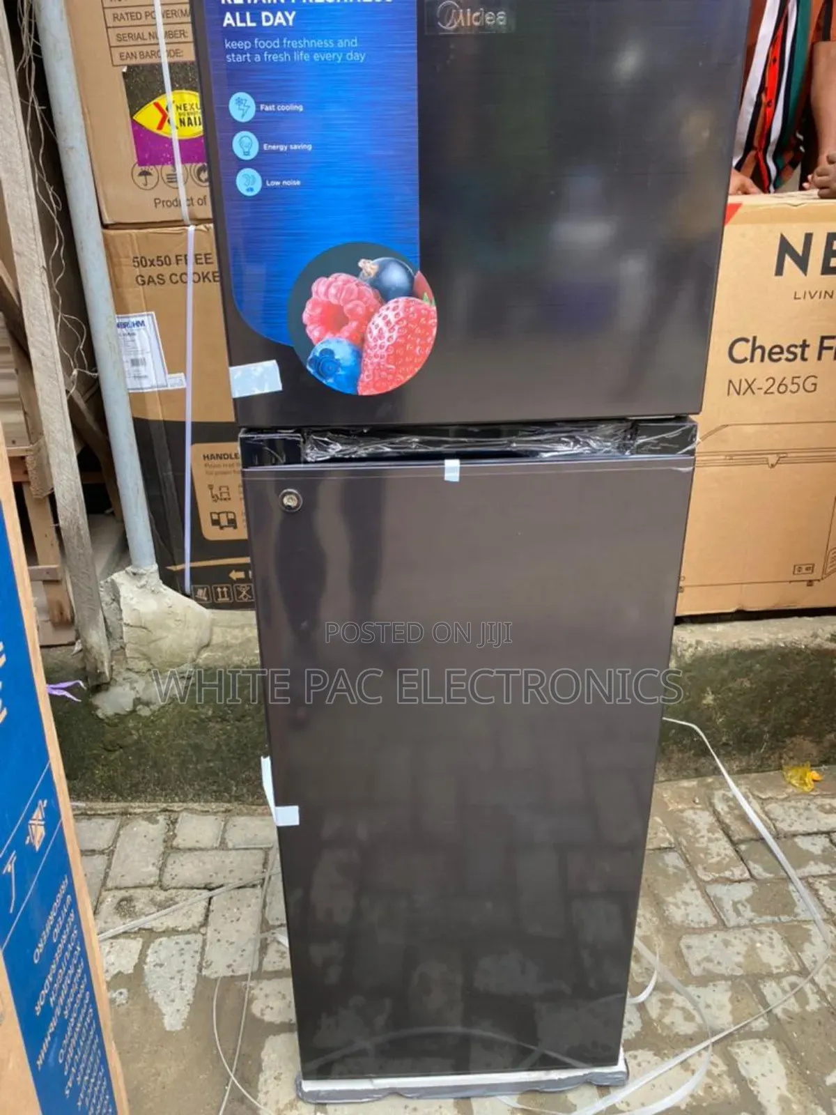 Midea Fridge 200-Litre Double Door( Freezer / Freezer )>2yrs