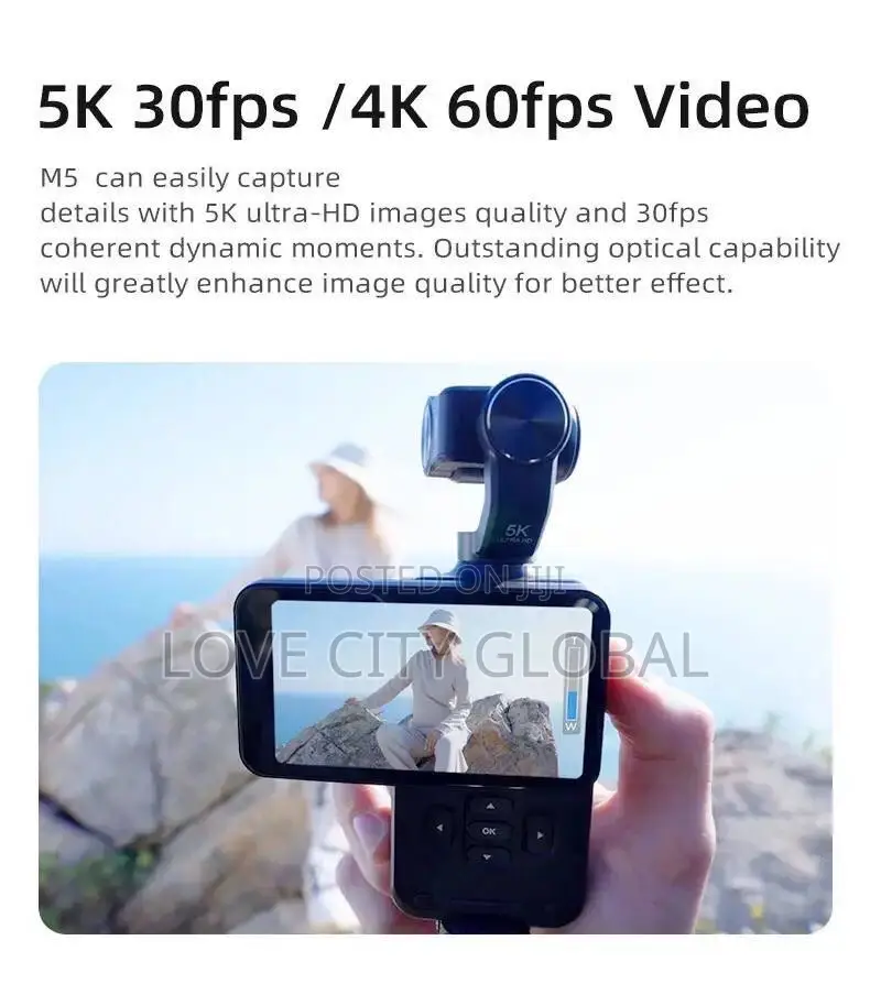 M5 3-Axis Handheld Osmo Gimbal IR Wifi Camcorder Ai Track