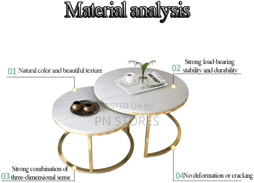 Marble Top 2pcs Center Table
