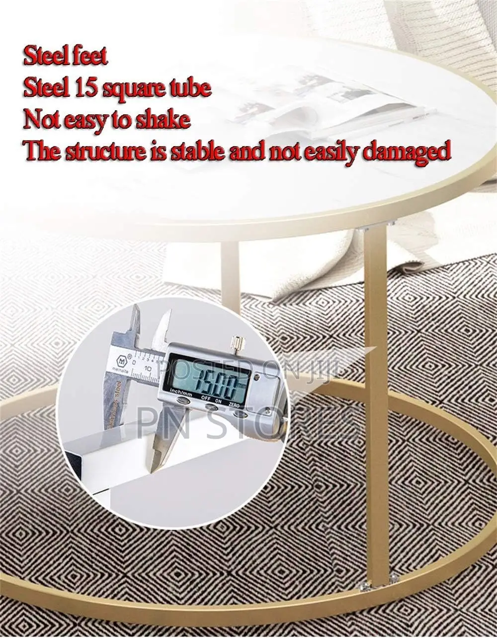 Marble Top 2pcs Center Table