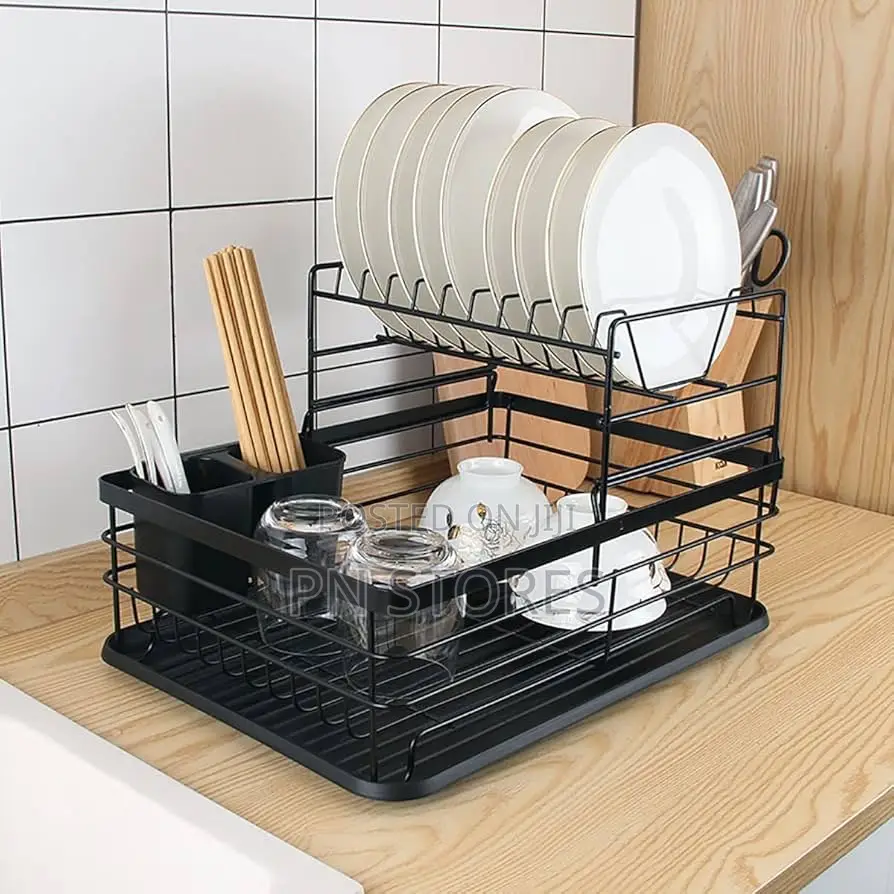 Rectangular Dish/Plates Rack With Drainer