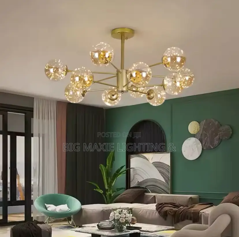 Nordic Glass Ball Chandeliers for Living Room