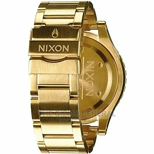 Nixon Gold Dial Stainless Steel Case Men's Watch A