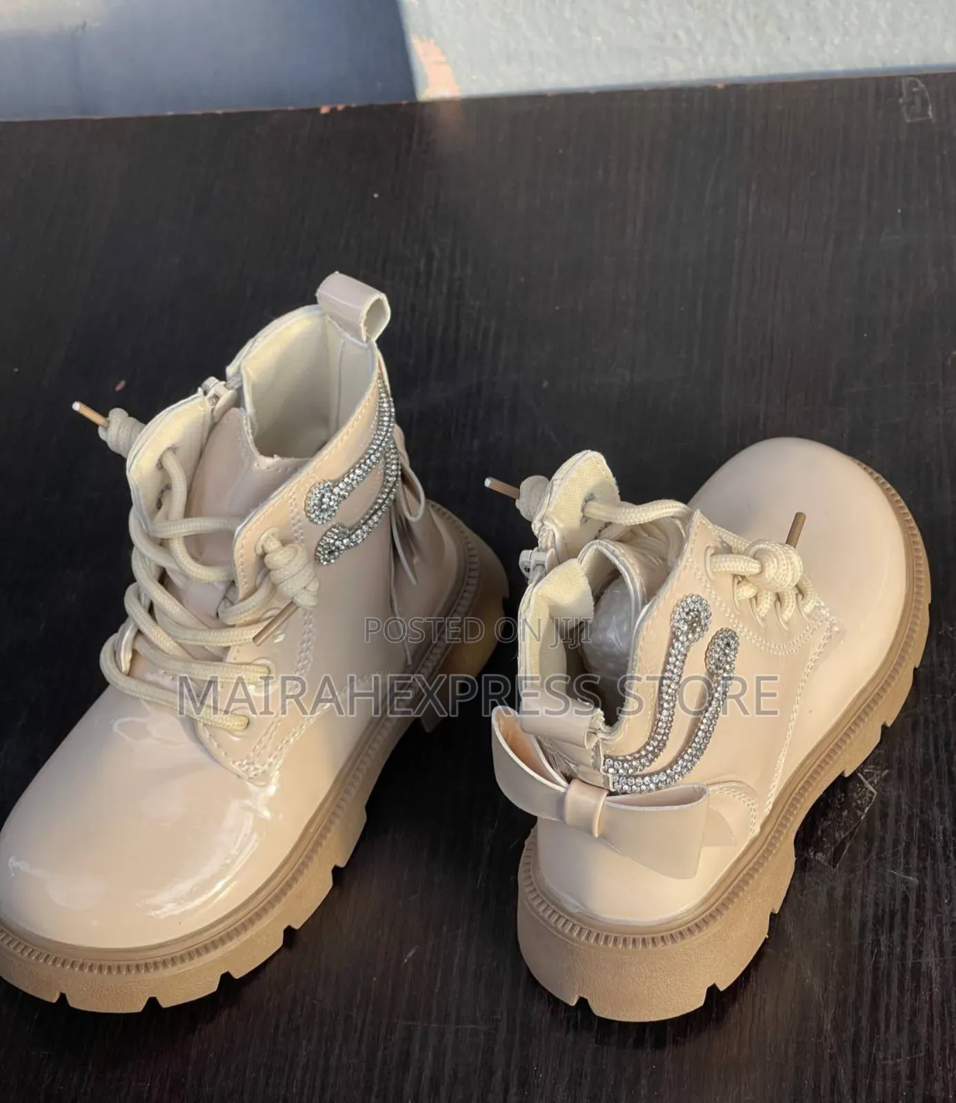 Zipper Luxury Kid Girl Glossy Boots