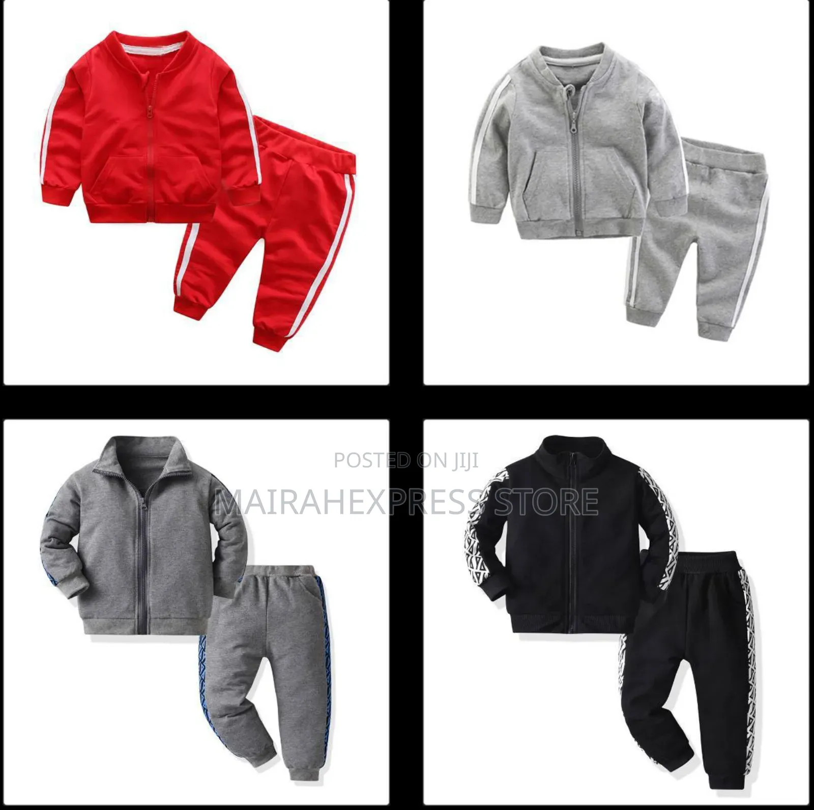 Evergreen Elegant Unisex Kids Tracksuit (Zipper Jacket+Pant)
