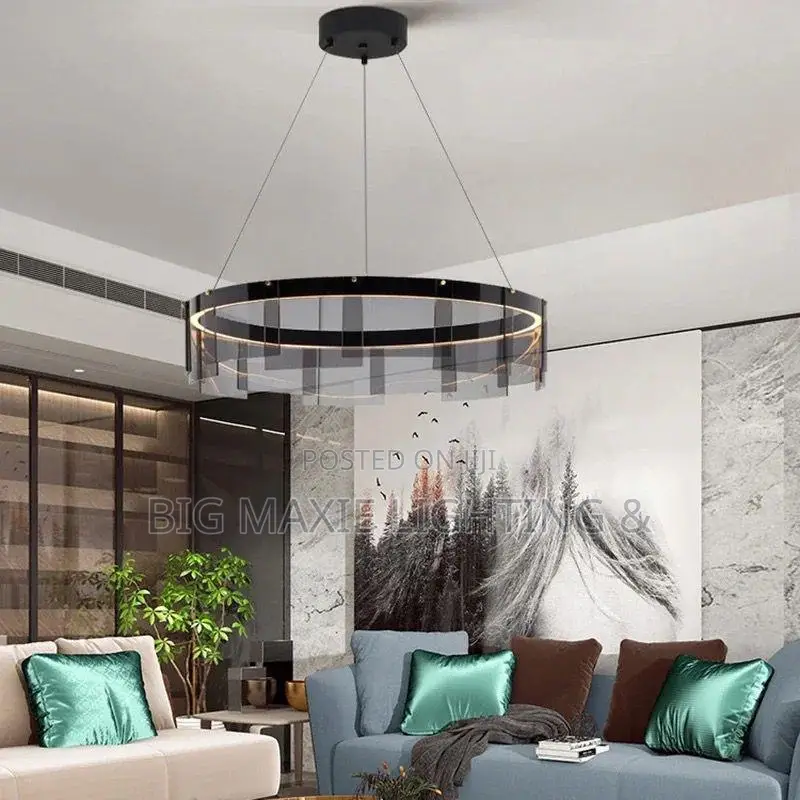Modern Luxury Smokey Glass Pendant Chandelier