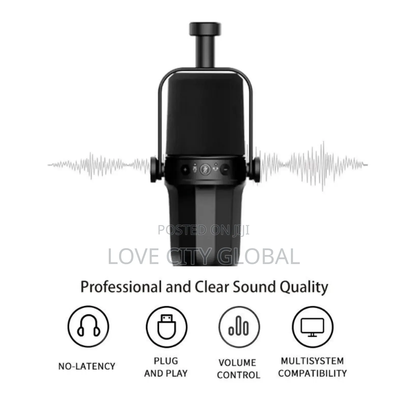 Professional Podcast Microphone With XLR,USB Cable and Stand