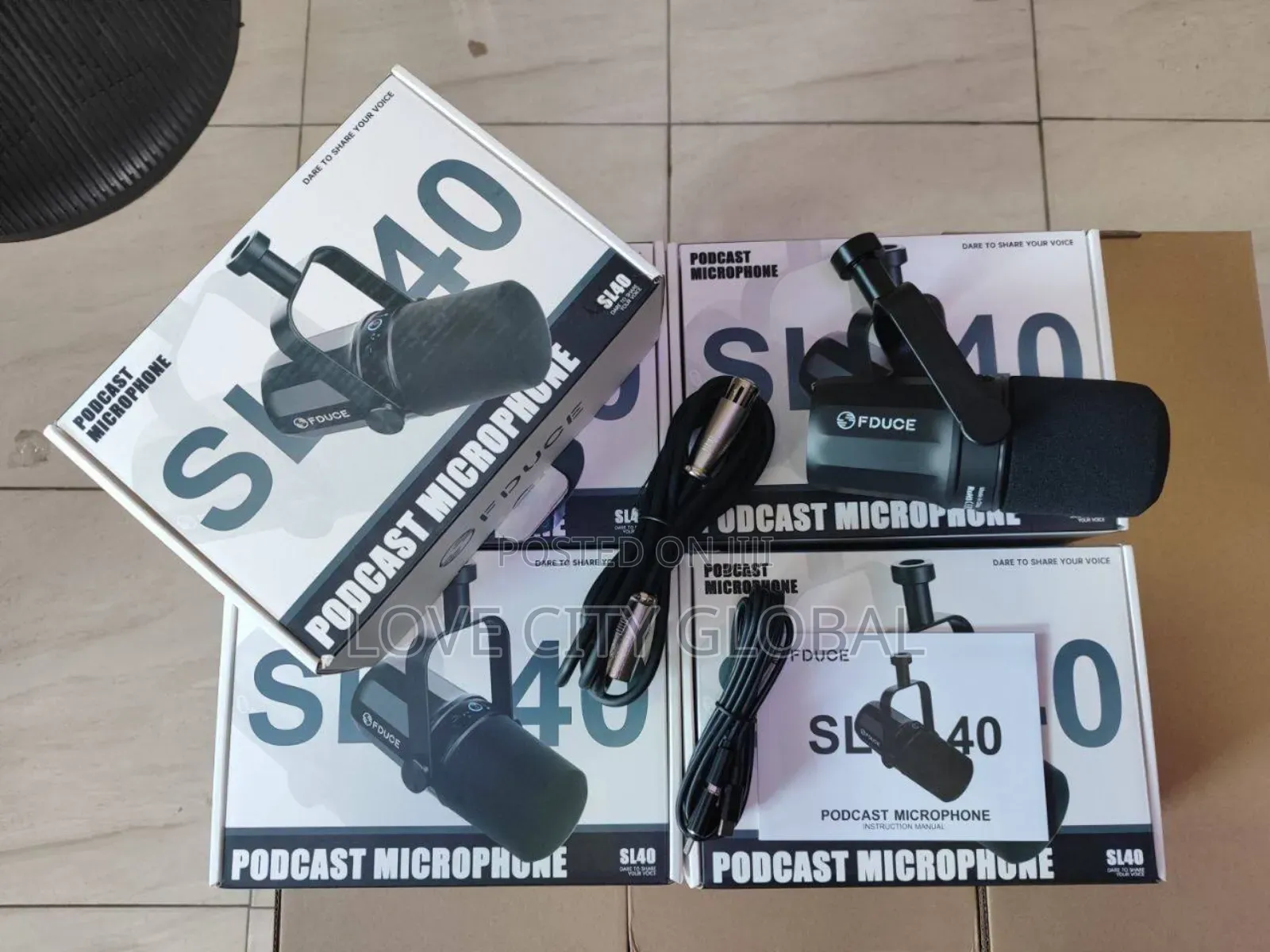 FDUCE SL40 XLR USB Wired Podcast Microphone Gaming Stream