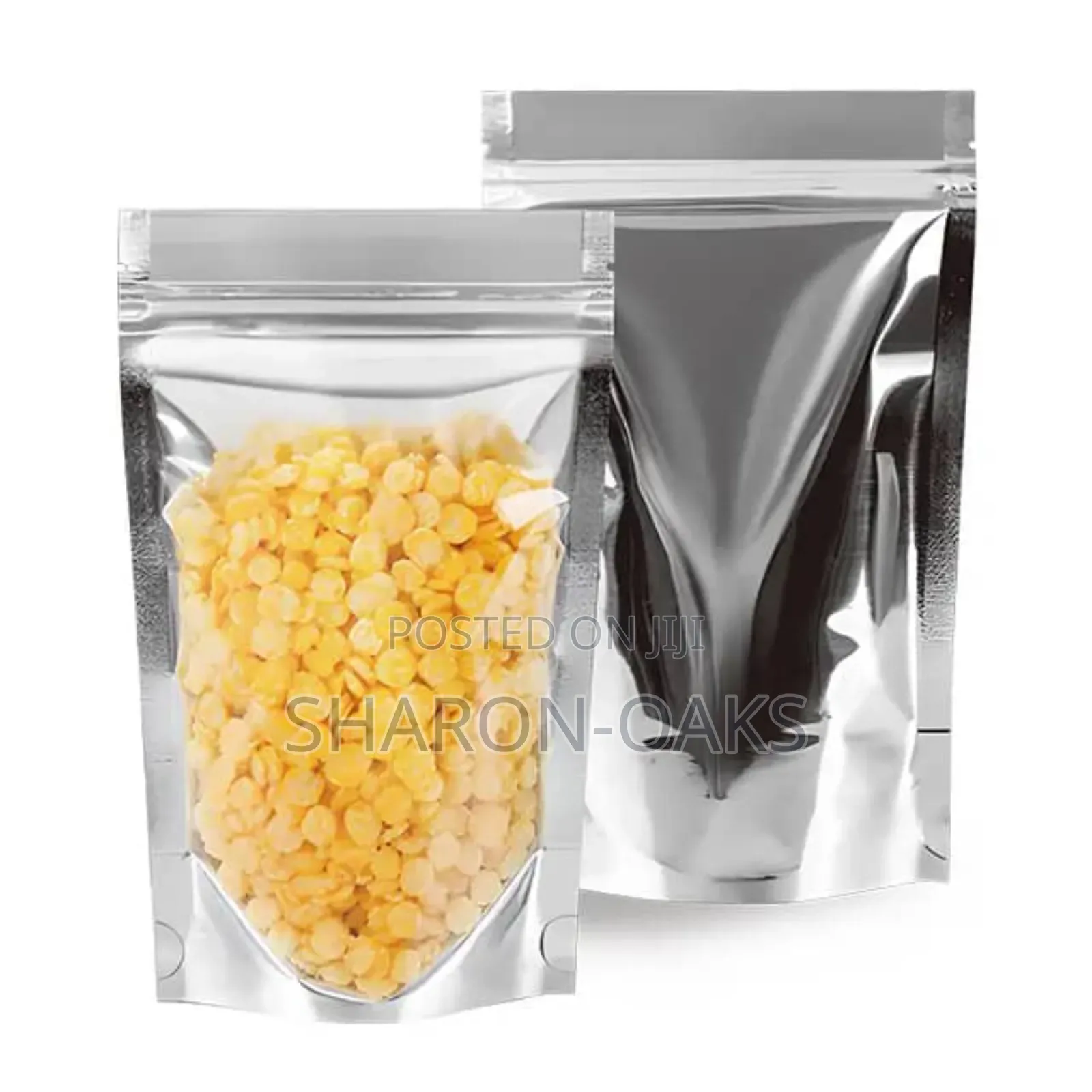 Silver Transparent Front Pouch 16 X 24