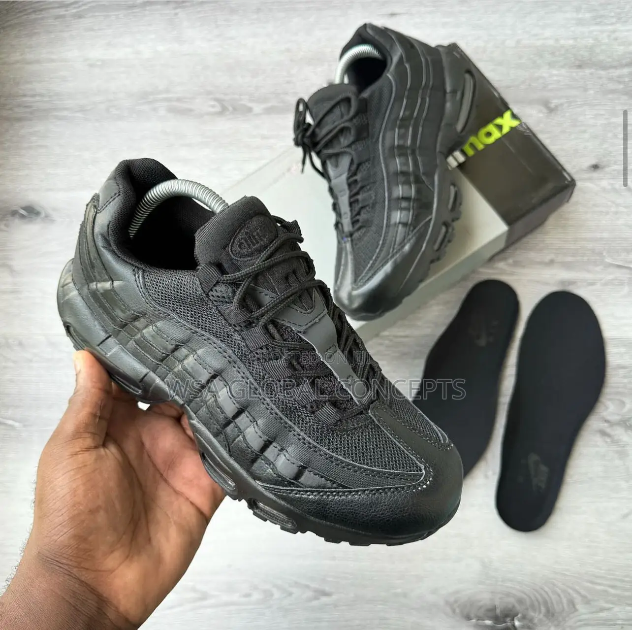 Nike Airmax 95 OG Triple White,Neon,Smoke Grey,Triple Black
