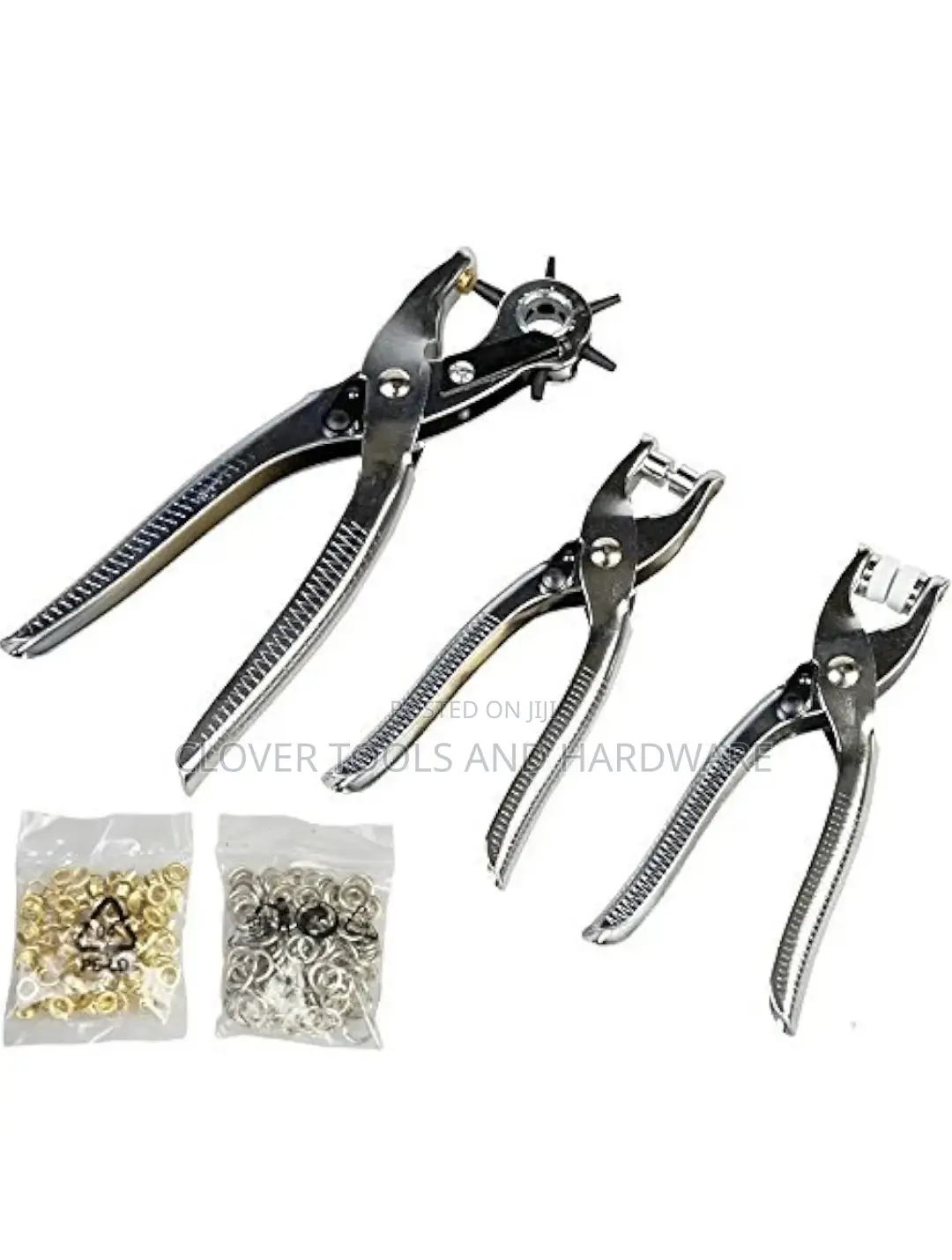 3 In 1 Leather Belt Hole Punch + Eyelet Pliers