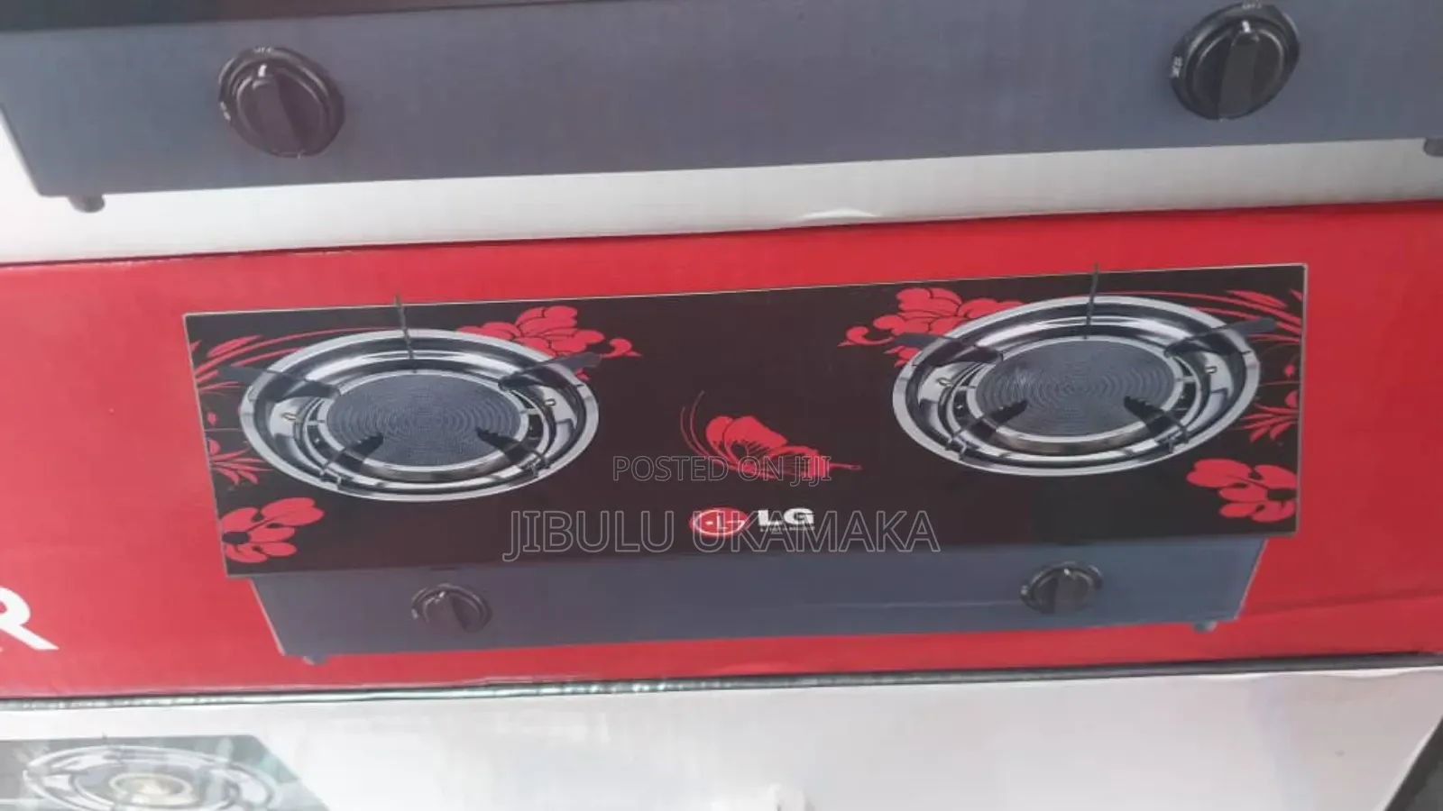 Lg Table Top Gas 2 Burner Glass