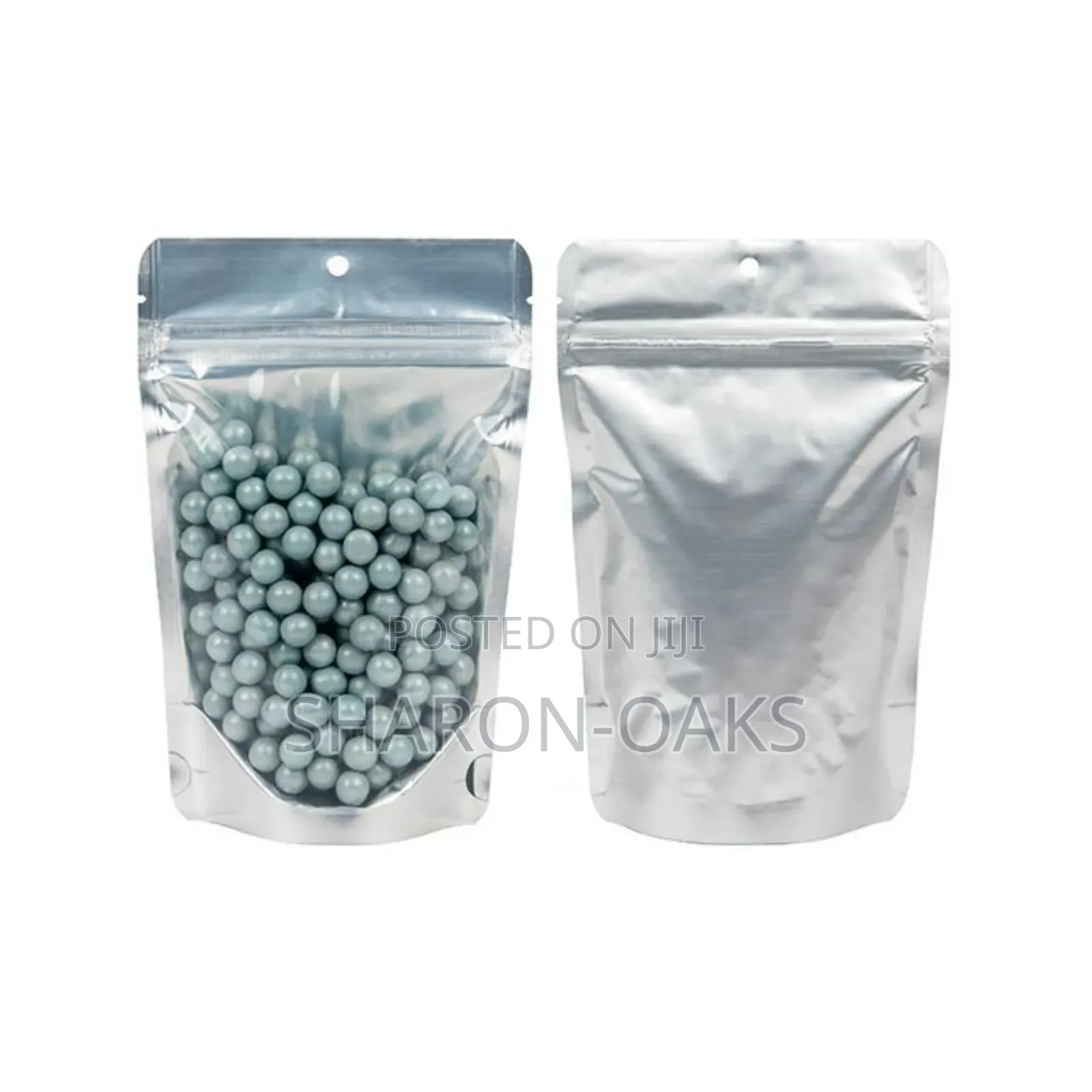 16 X 24 Cm Silver Transparent Front Pouch