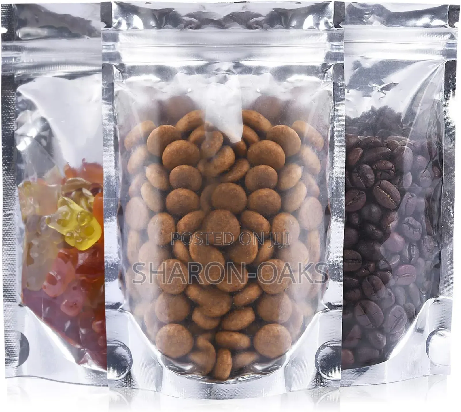 18 X 26cm Silver Transparent Front Pouch