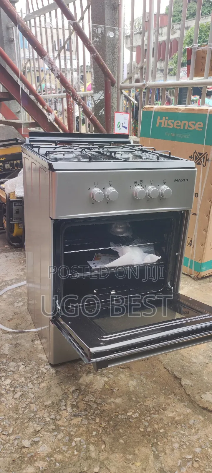 Maxi 4 Burner Gas Cooker All Gas With Grill and Oven