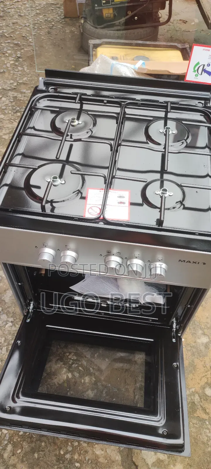 Maxi 4 Burner Gas Cooker All Gas With Grill and Oven