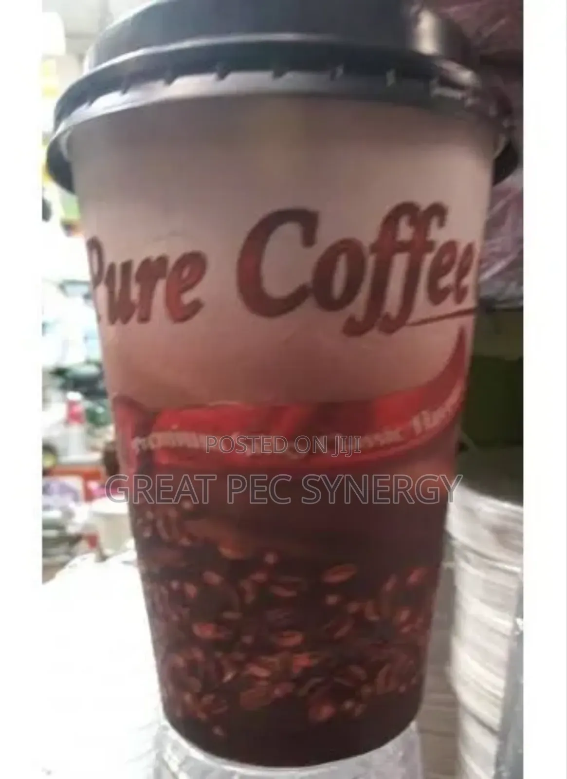 50 Pieces Disposable Coffee Cup With Cover (Big)