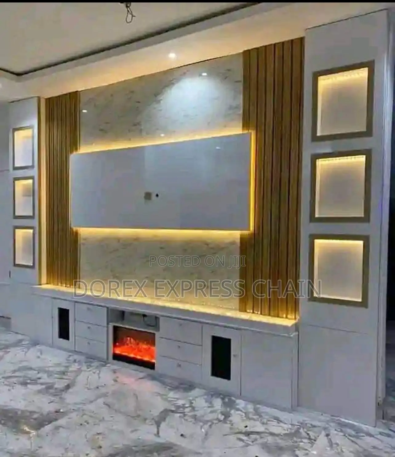 Compact TV Console for Stylish Homes With Fire Place
