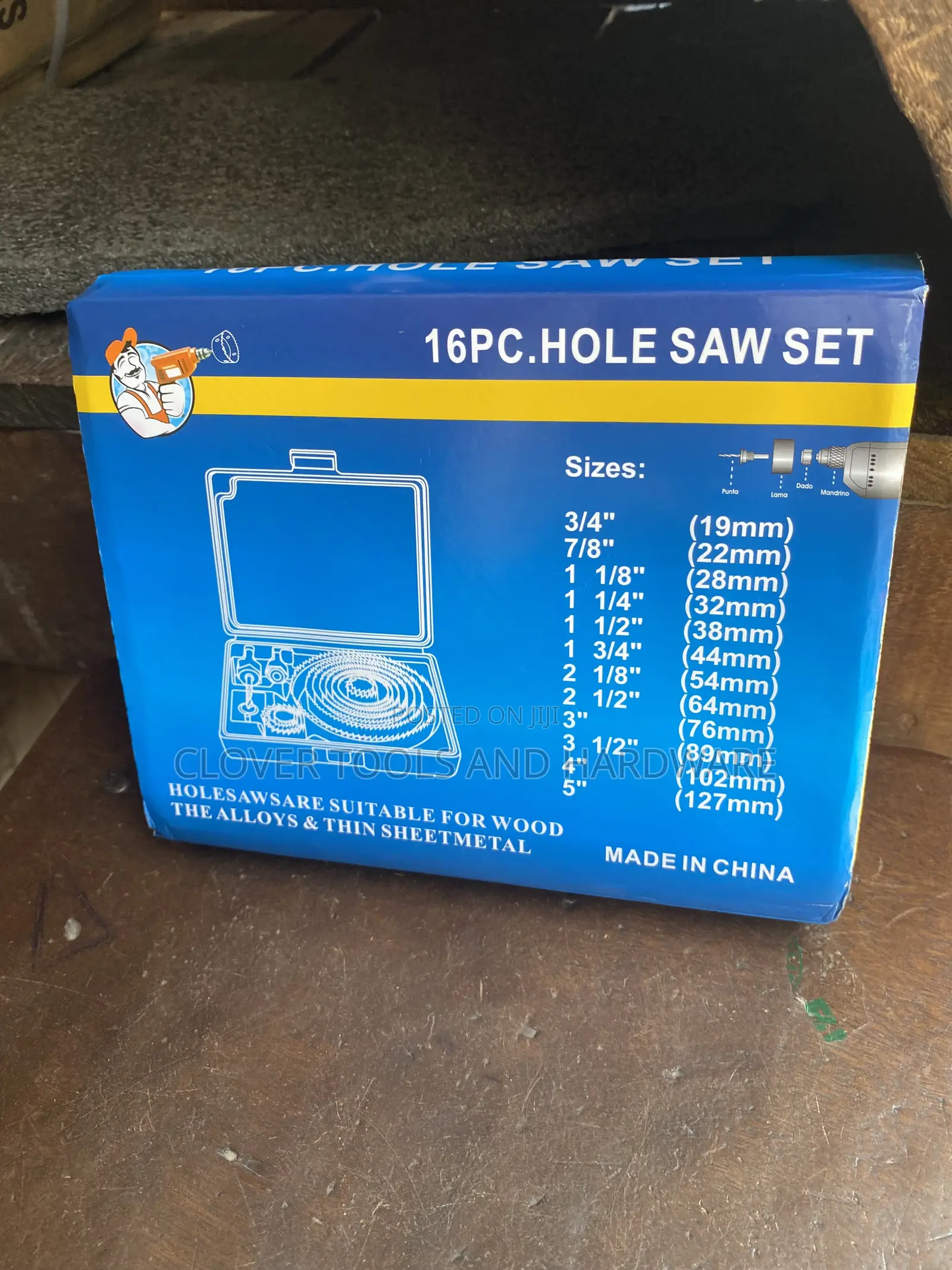 Hole Saw Set Drill Bit 16pcs/Set Board Hole Open Tool,16PCS
