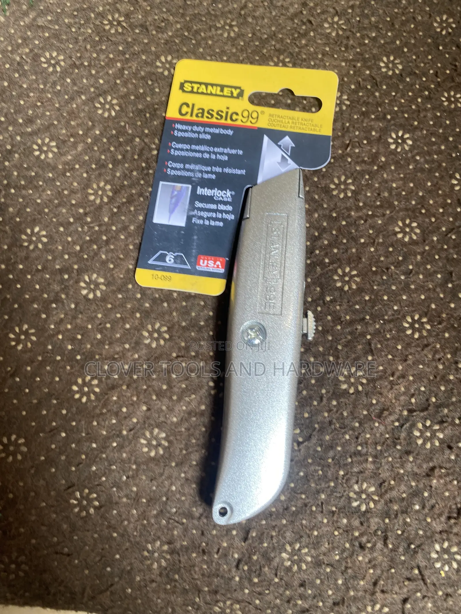 Stanley 99E Retractable Stanley Knife Grade 1 With 6 Blades