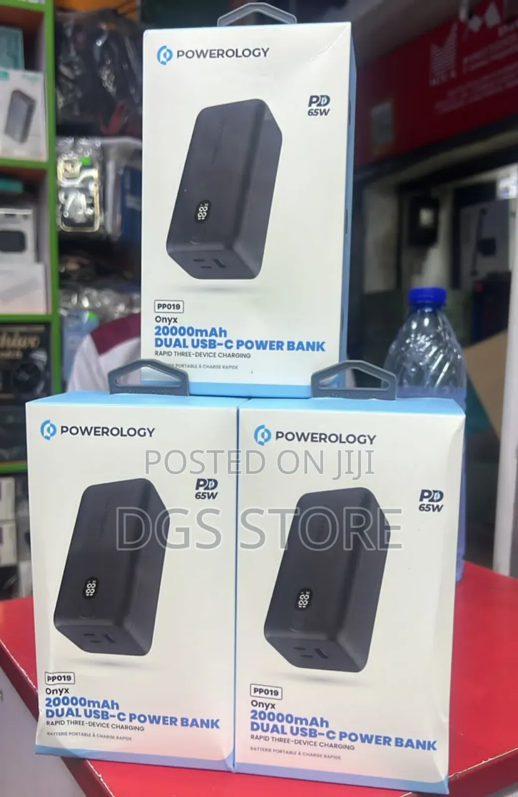 Powerology PP019 Onyx 65w 20,000mah Dual Usb C Power Bank