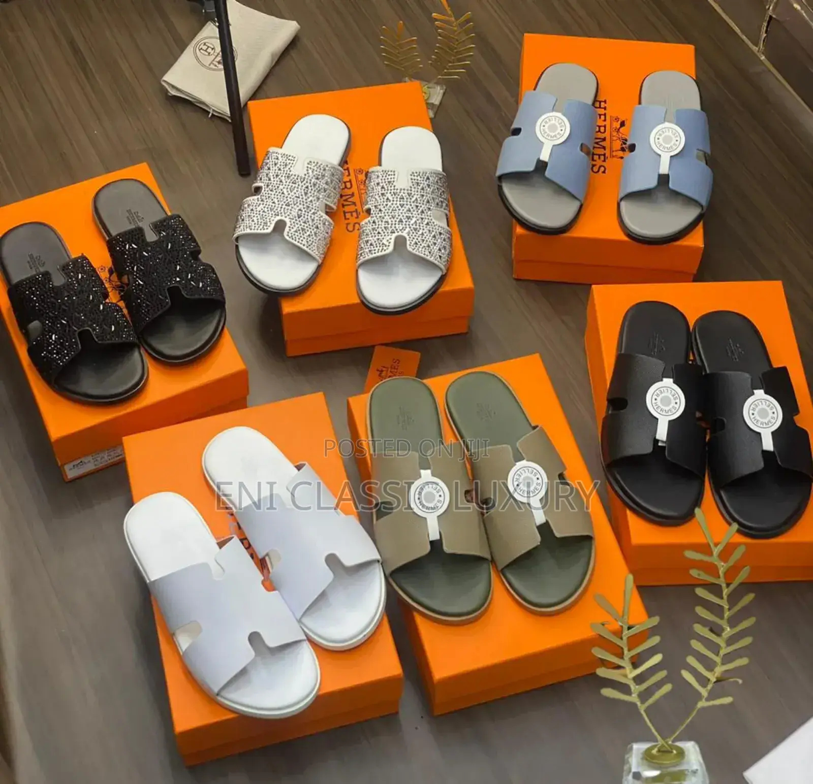 Original Hermes Slippers for Man's Best Quality Available