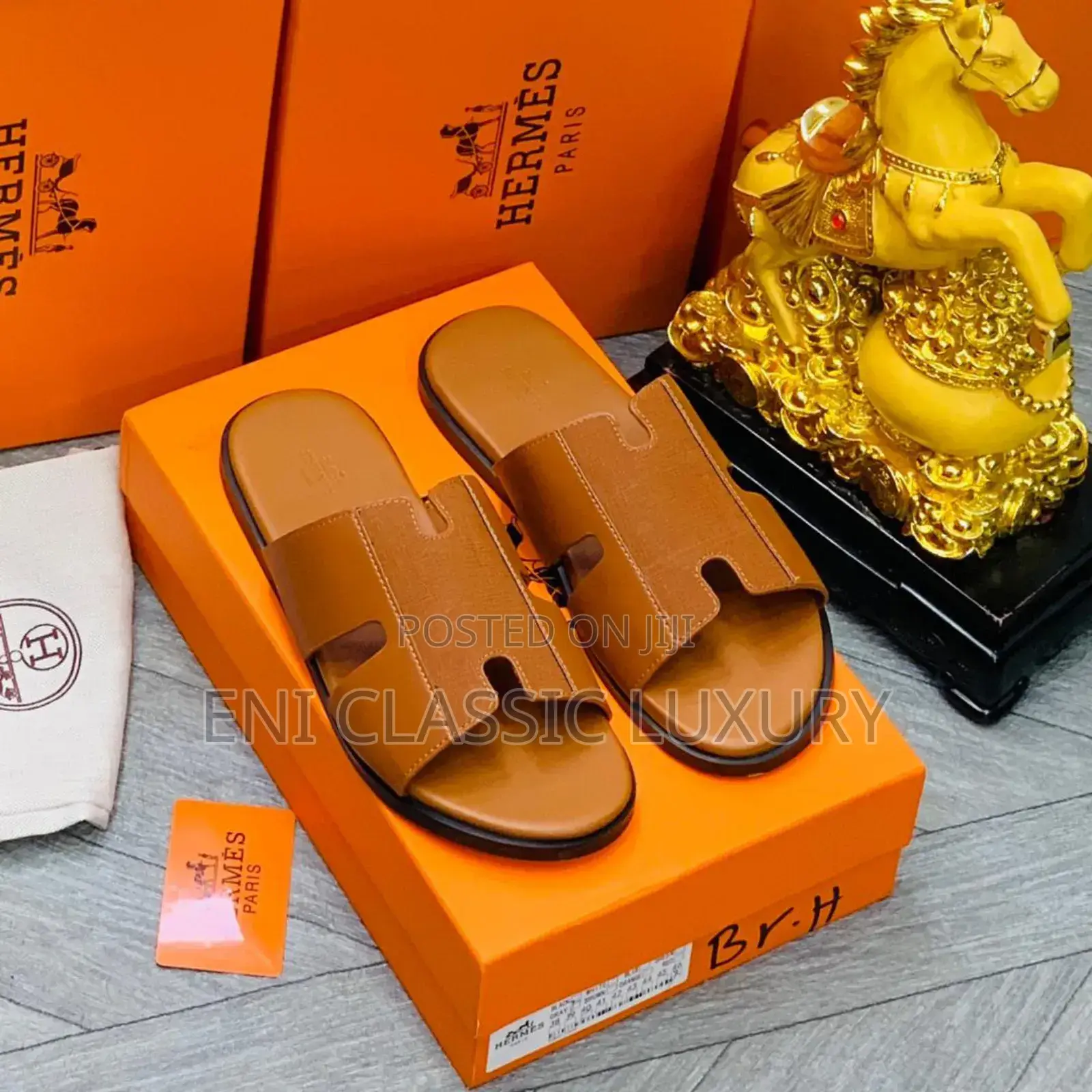 Original Hermes Slippers for Man's Best Quality Available