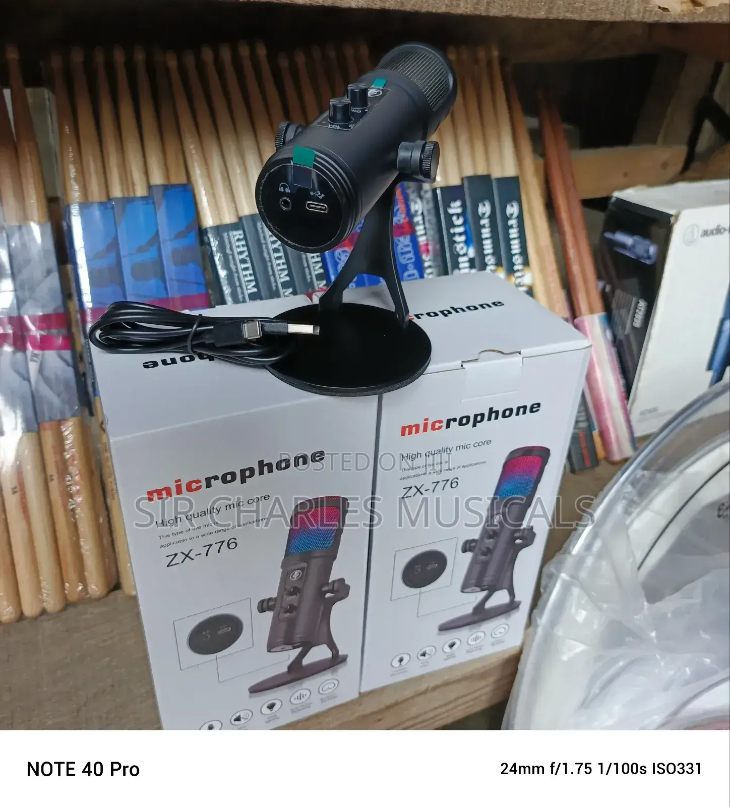 High Quality ZX-776 USB Professional Podcast Microphone