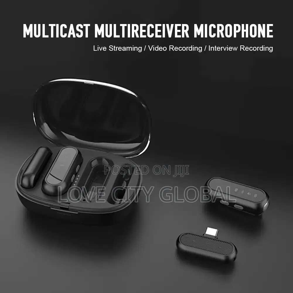 Lavalier Microphone for Lightning/Android With Charging Case