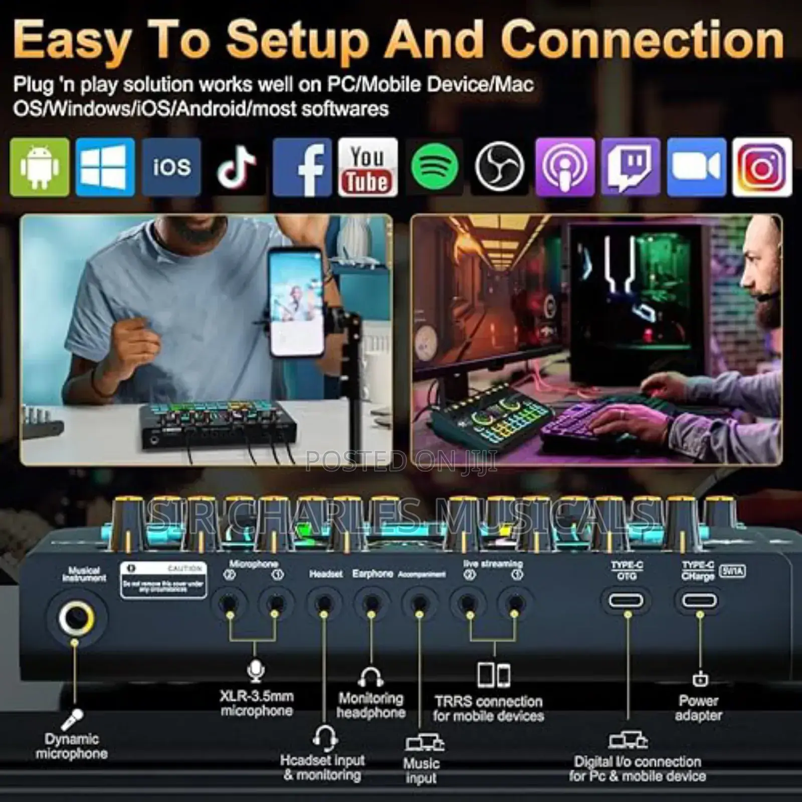 Original X3 Professional Live Sound Card for Streaming