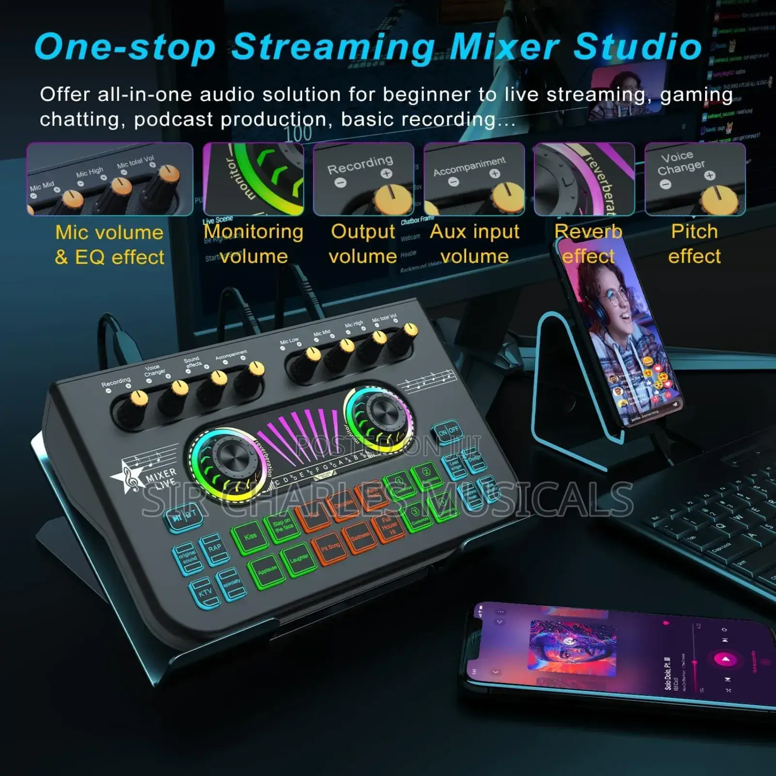 Original X3 Professional Live Sound Card for Streaming
