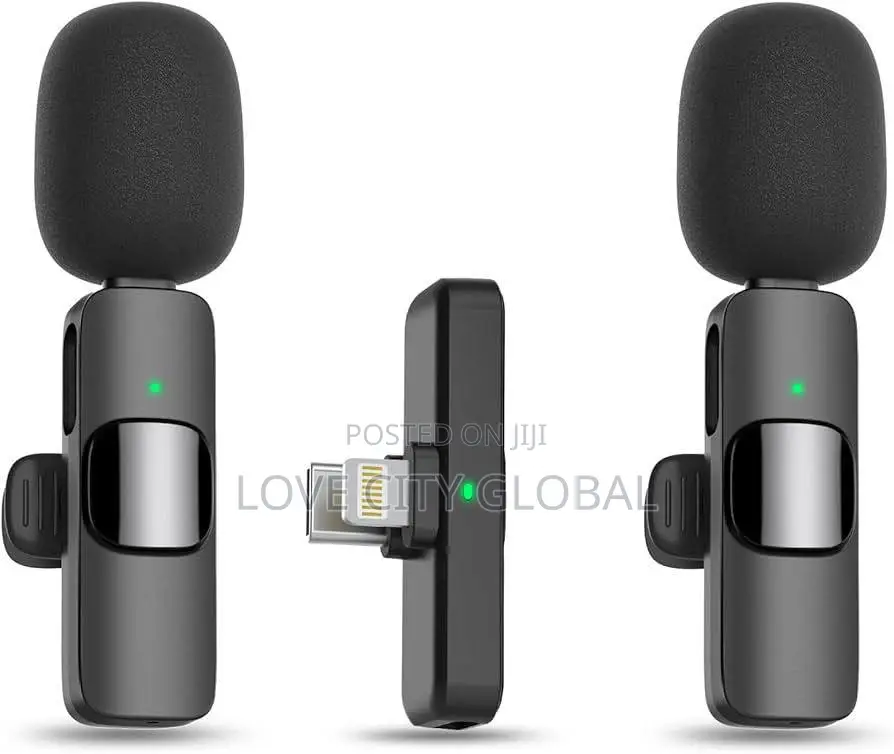 Dual Wireless Lavalier Mini Clipon Bluetooth Lapel Phone Mic