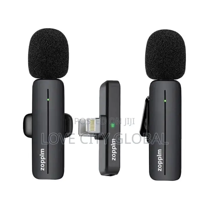 Dual Wireless Lavalier Mini Clipon Bluetooth Lapel Phone Mic